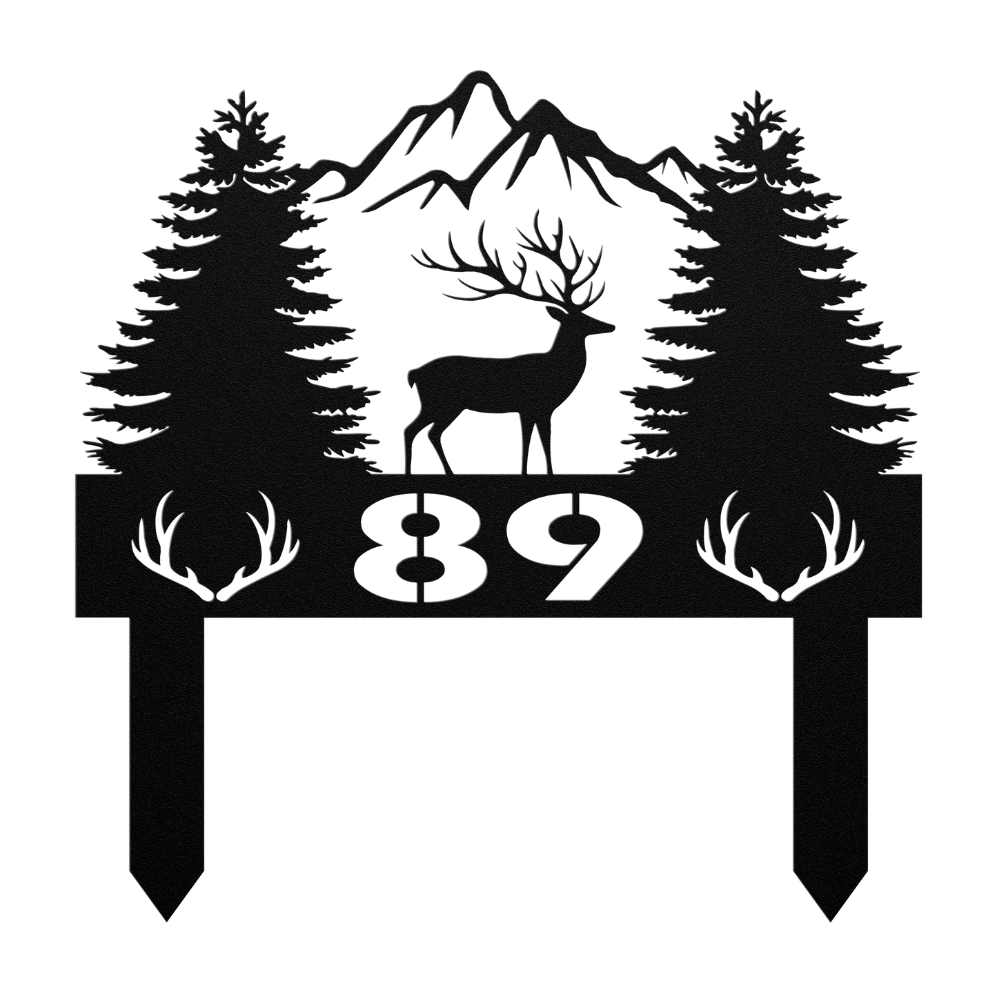 Deer_With_Mountain_And_Pines_Metal_Sign_Black_Transparent_Mockup.png