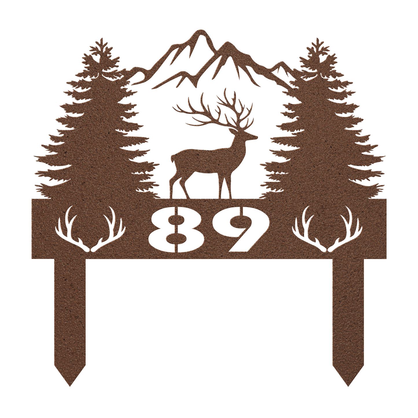 Deer_With_Mountain_And_Pines_Metal_Sign_Copper_Transparent_Mockup.png