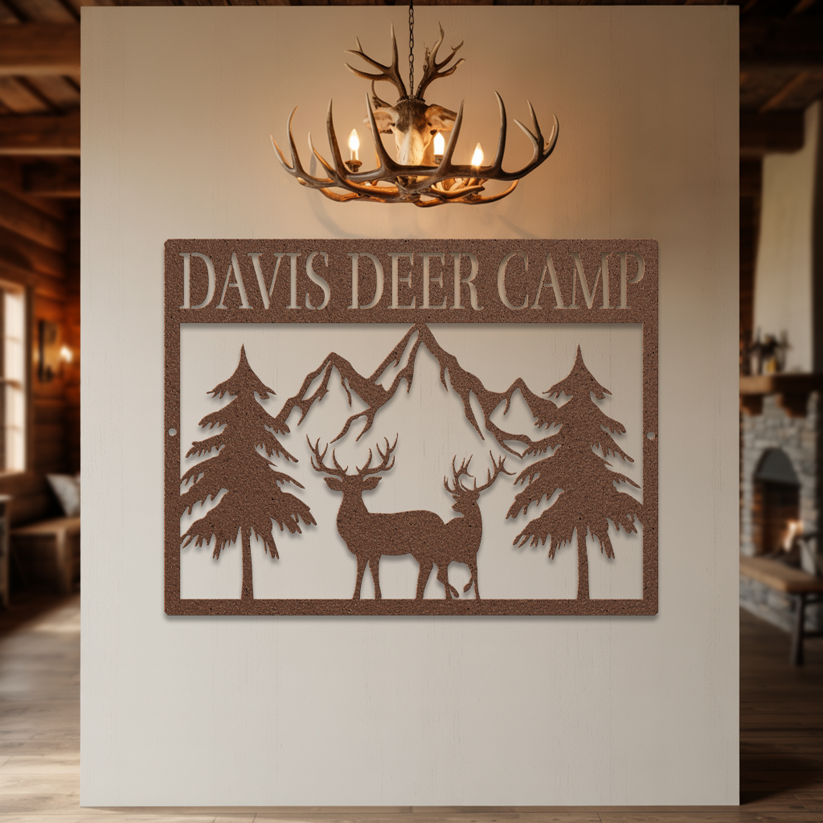 Deer Camp Metal Sign
