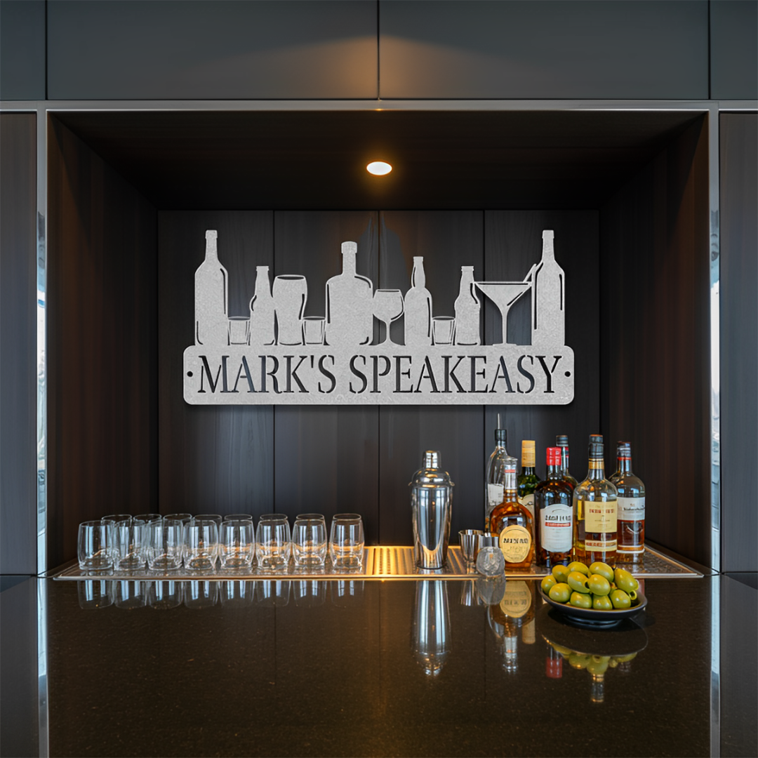 Home Bar Metal Sign