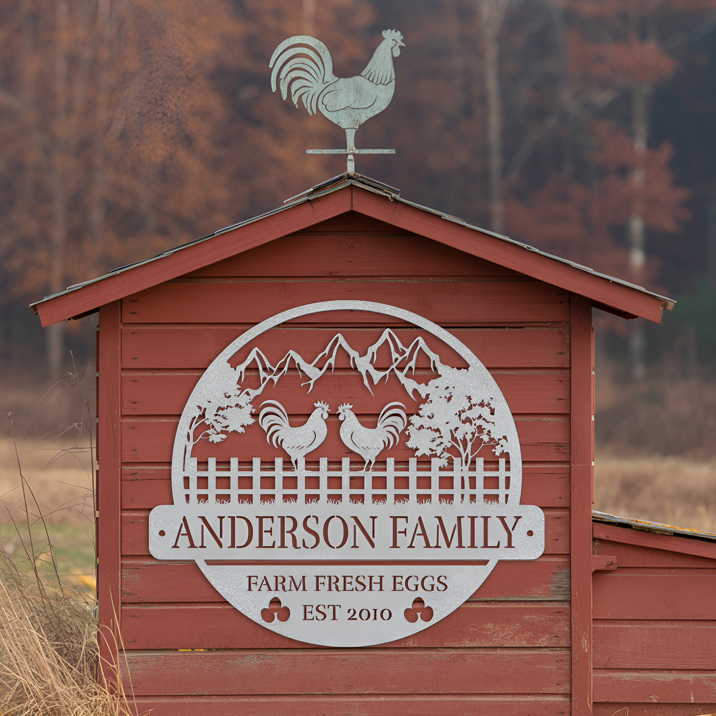 Farm Fresh Eggs Metal Sign