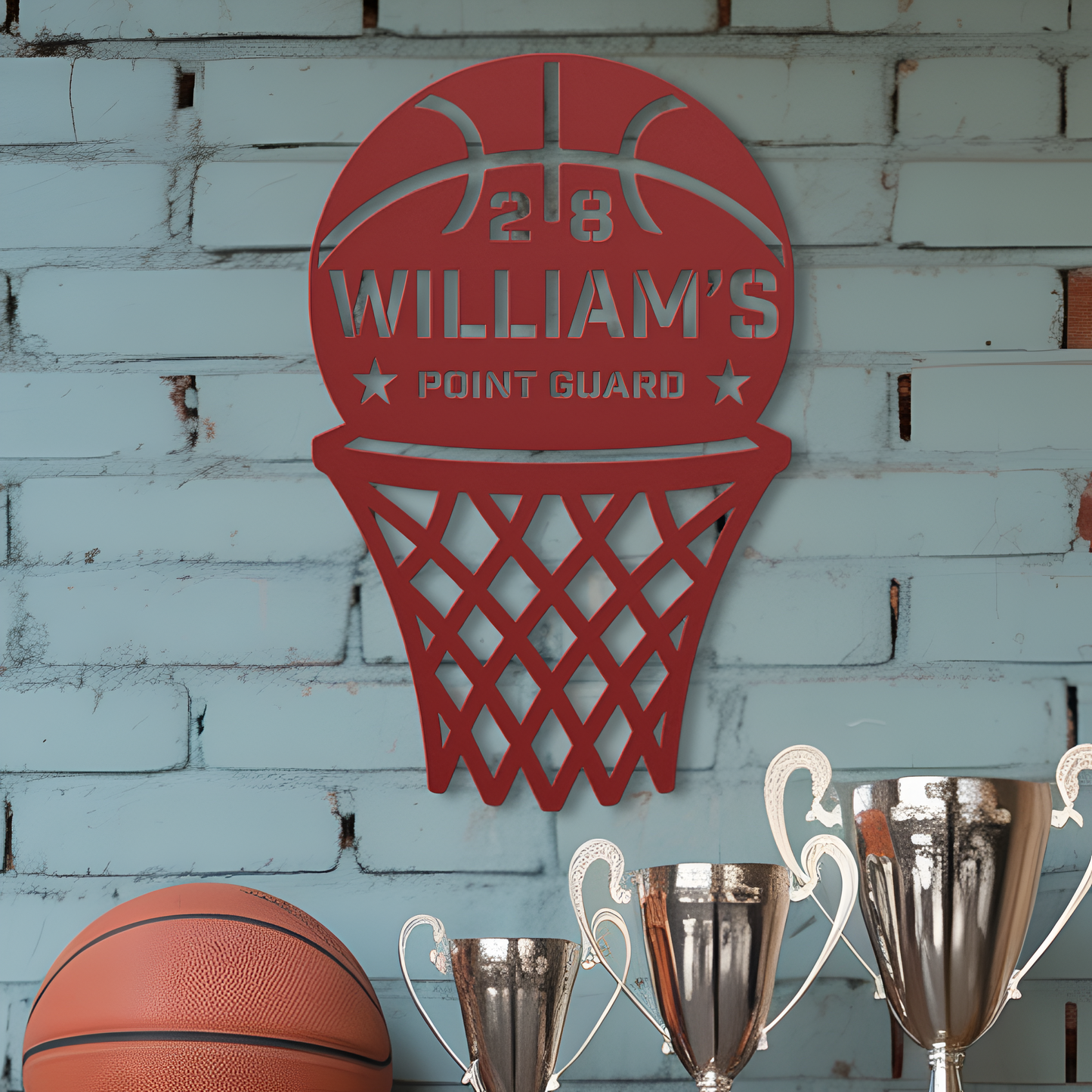 Basketball Metal Sign