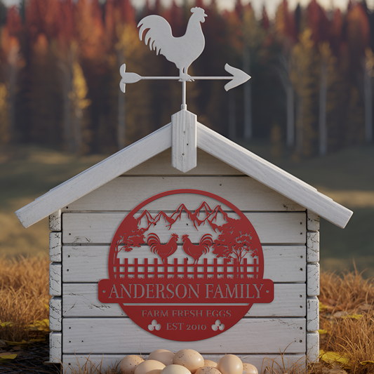 Farm Fresh Eggs Metal Sign