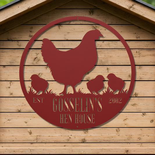 Hen House Metal Sign