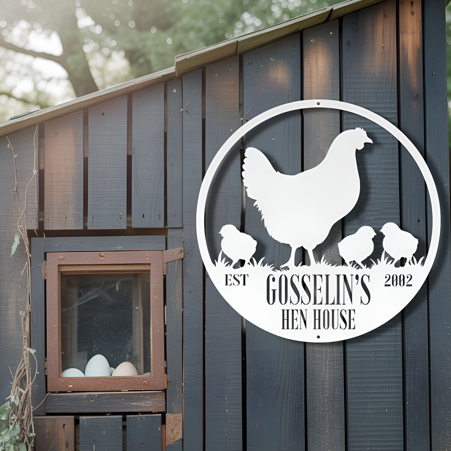Hen House Metal Sign