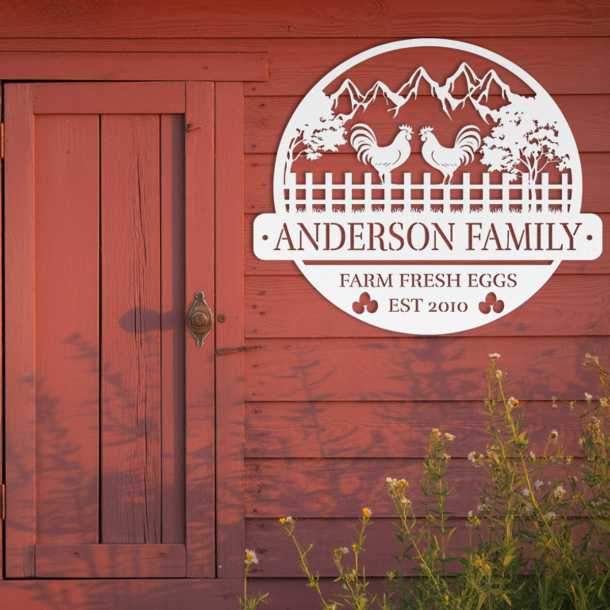 Farm Fresh Eggs Metal Sign