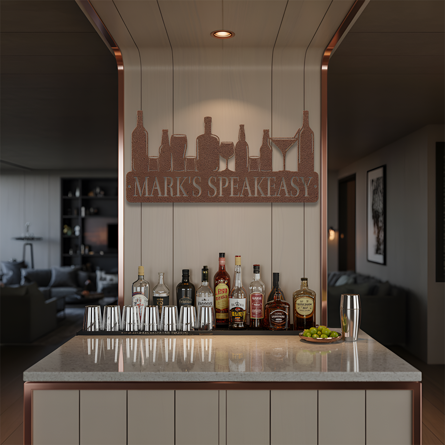 Home Bar Metal Sign