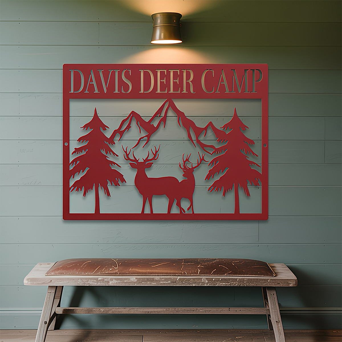 Deer Camp Metal Sign