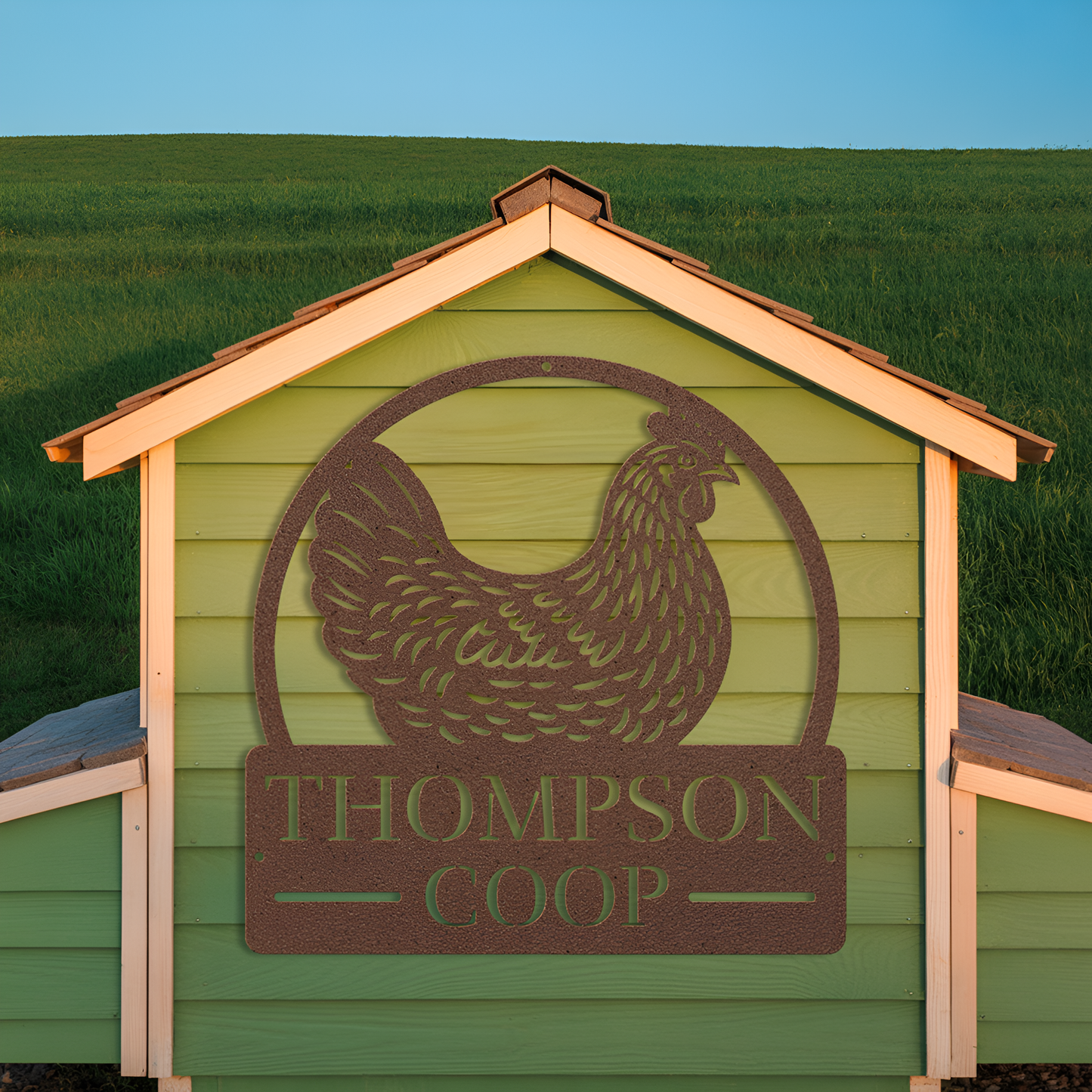 Hen Chicken Coop Metal Sign