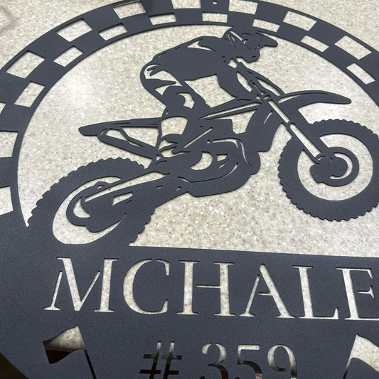 Motocross Metal Sign