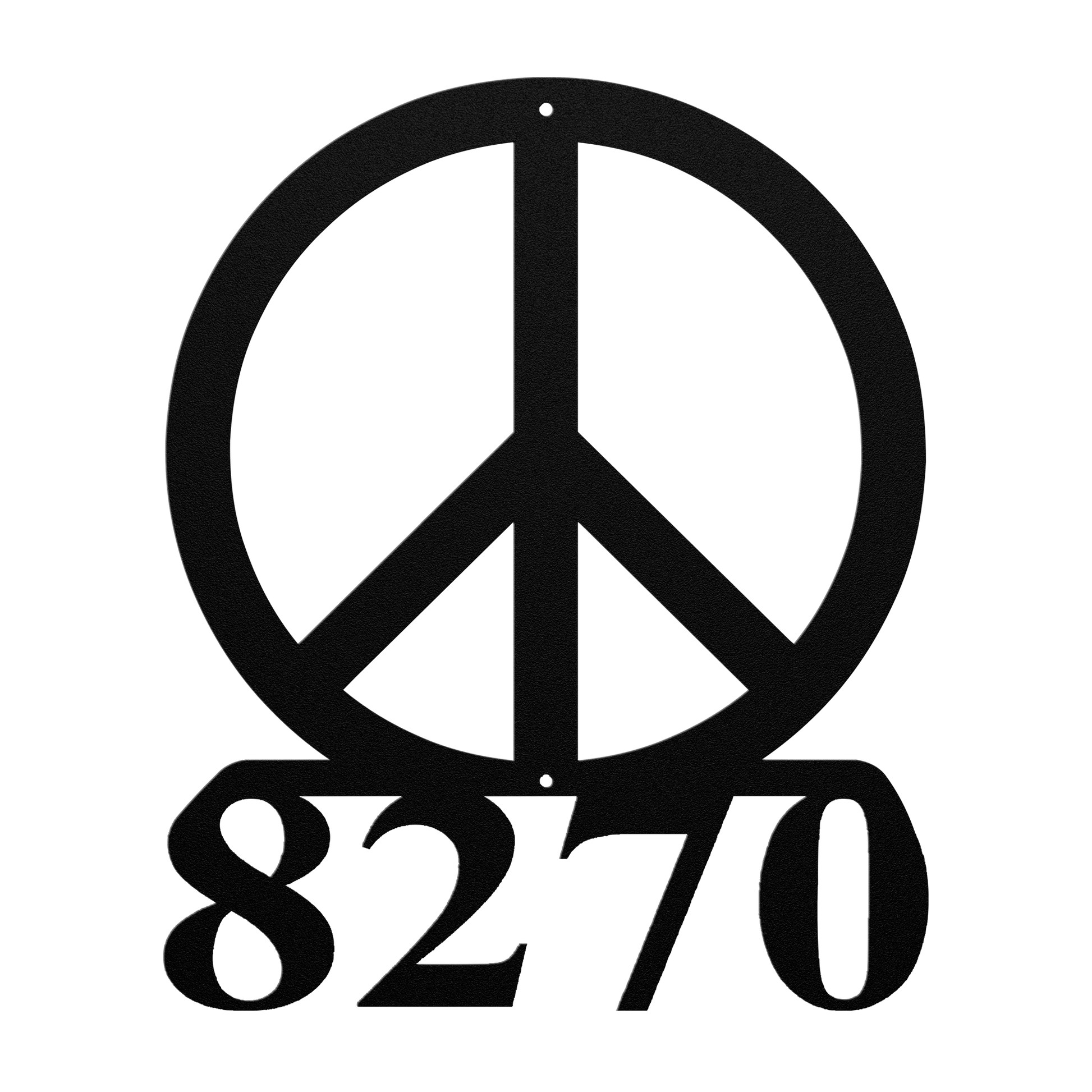 Peace_Sign_Address_Metal_Sign_Black_Transparent_Mockup.png