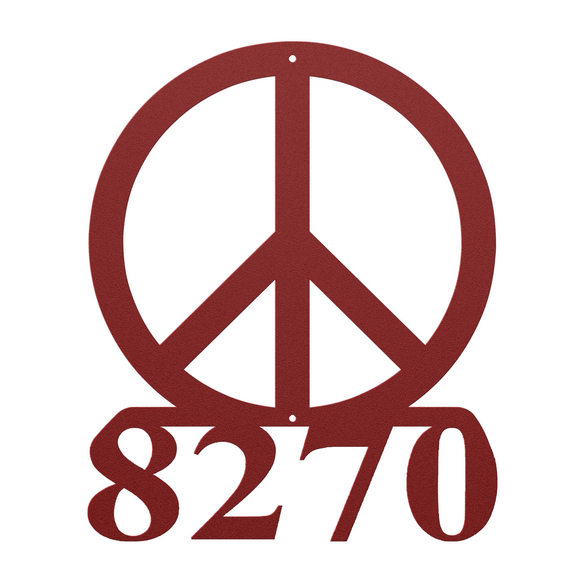 Peace_Sign_Address_Metal_Sign_Red_Transparent_Mockup.png