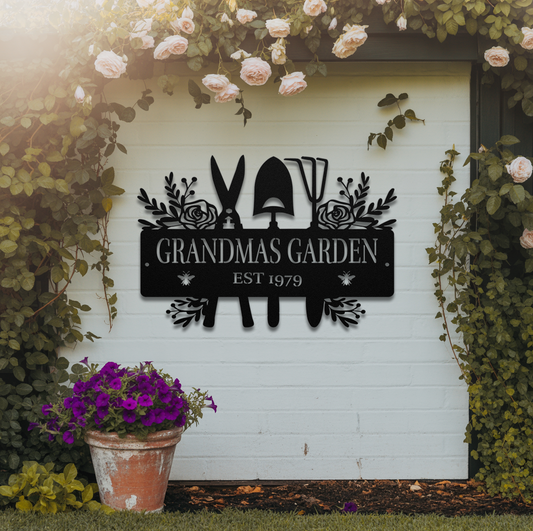 Garden Tools Metal Sign