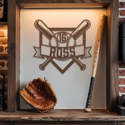 Baseball Metal Sign