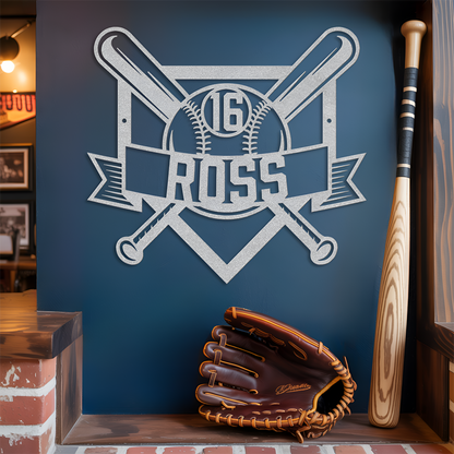 Baseball Metal Sign