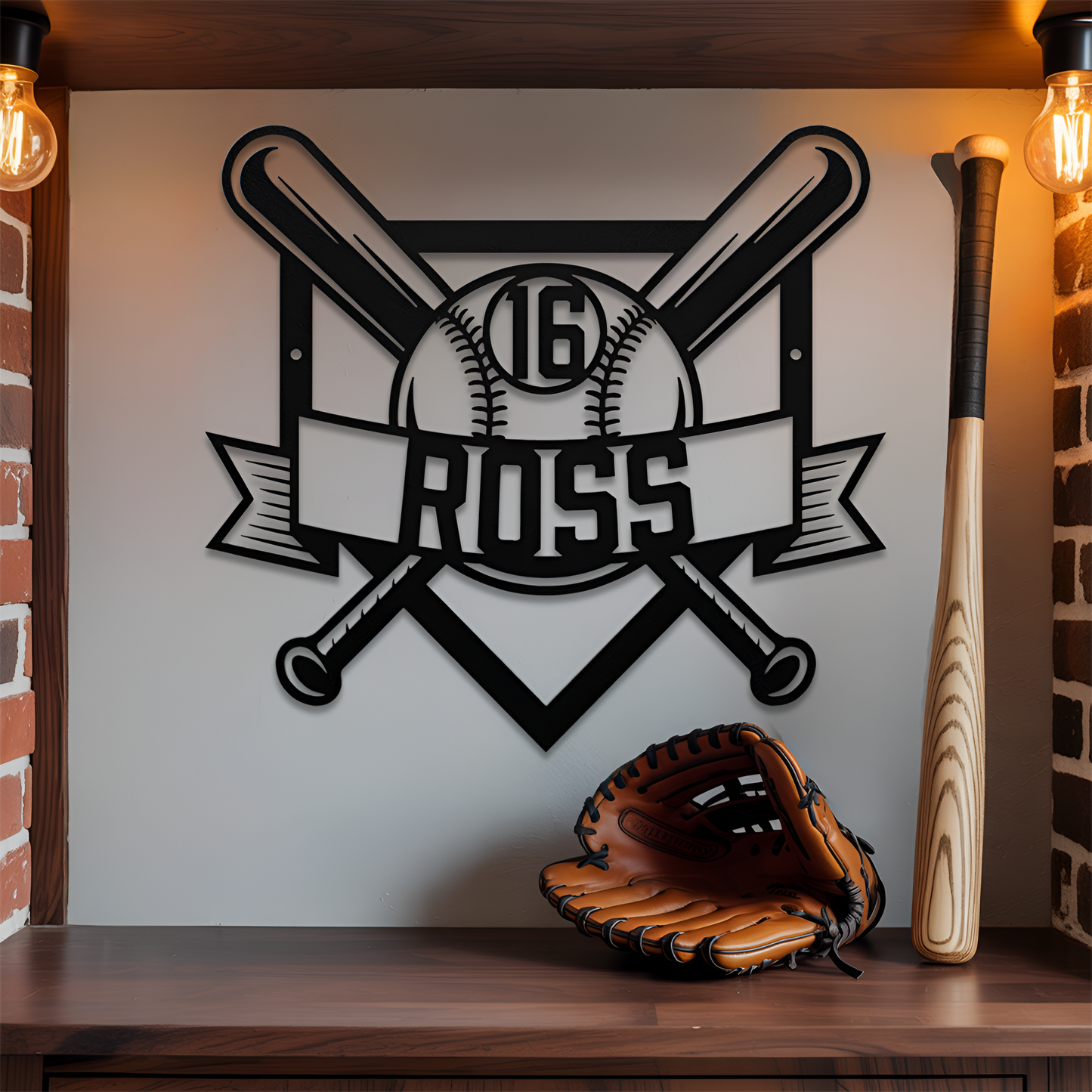 Baseball Metal Sign