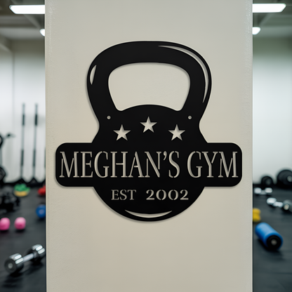 Kettlebell Home Gym Metal Sign