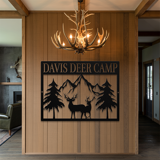Deer Camp Metal Sign