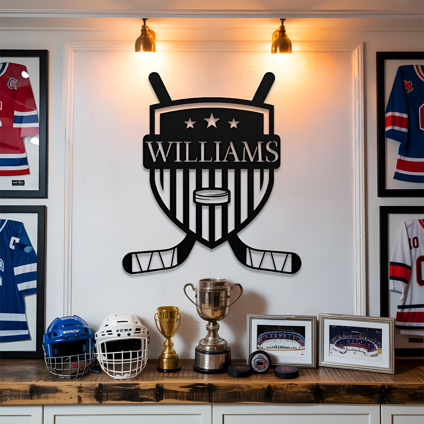 Ice Hockey Metal Sign