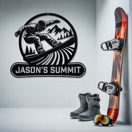 Snowboarding Metal Sign
