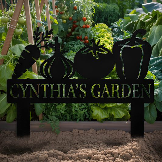 Veggie Garden Metal Sign