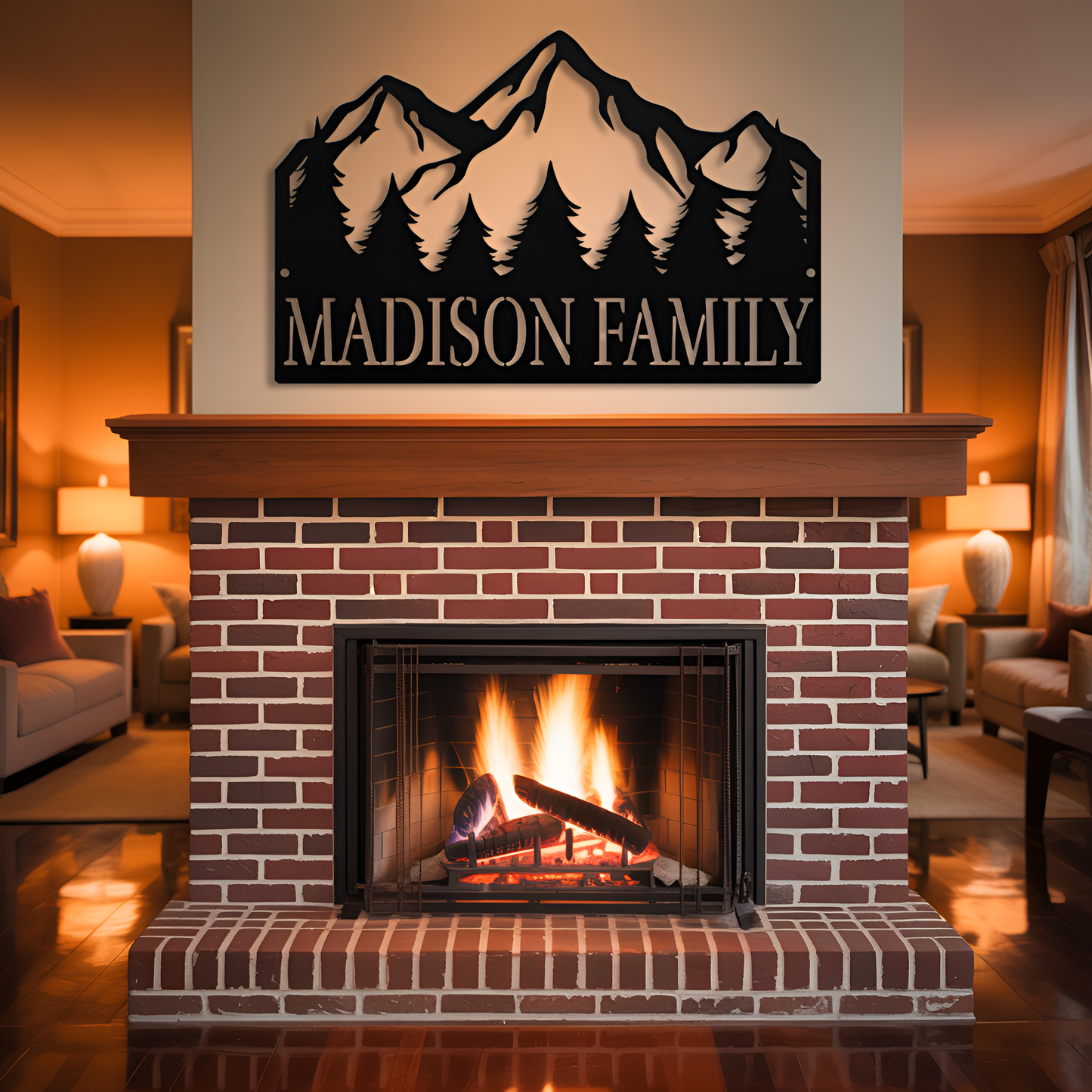 Mountain View  Metal Sign