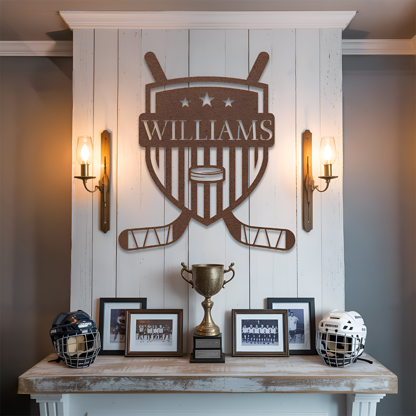 Ice Hockey Metal Sign