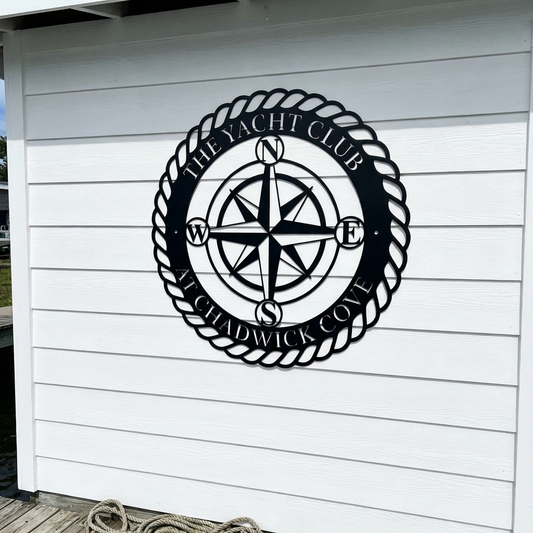 Compass Rose Nautical Sign