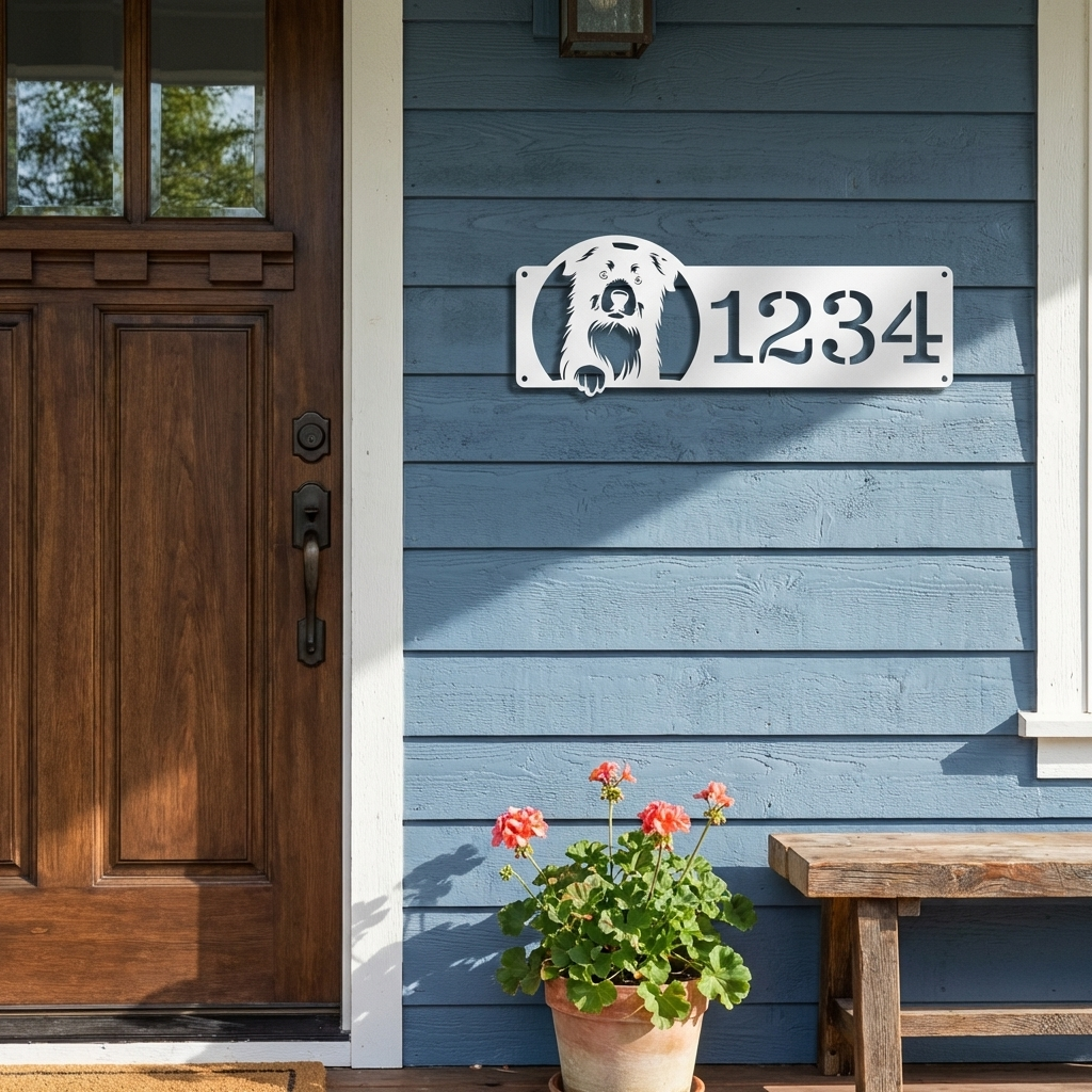 Dog Address Metal Sign