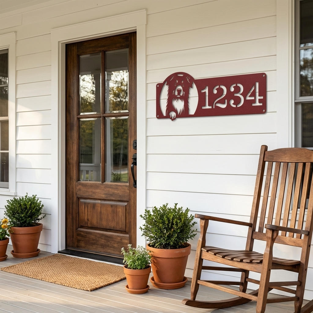 Dog Address Metal Sign