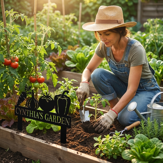 Veggie Garden Metal Sign