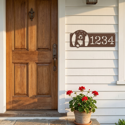 Dog Address Metal Sign