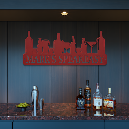 Home Bar Metal Sign