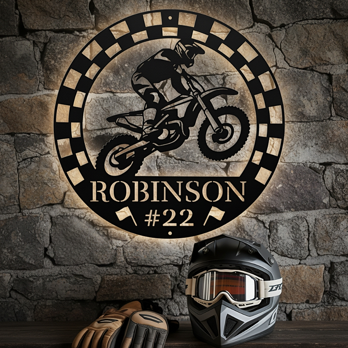 Motocross Metal Sign