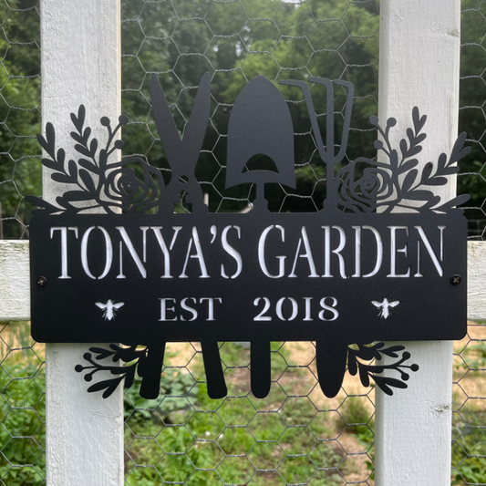 Garden Tools Metal Sign