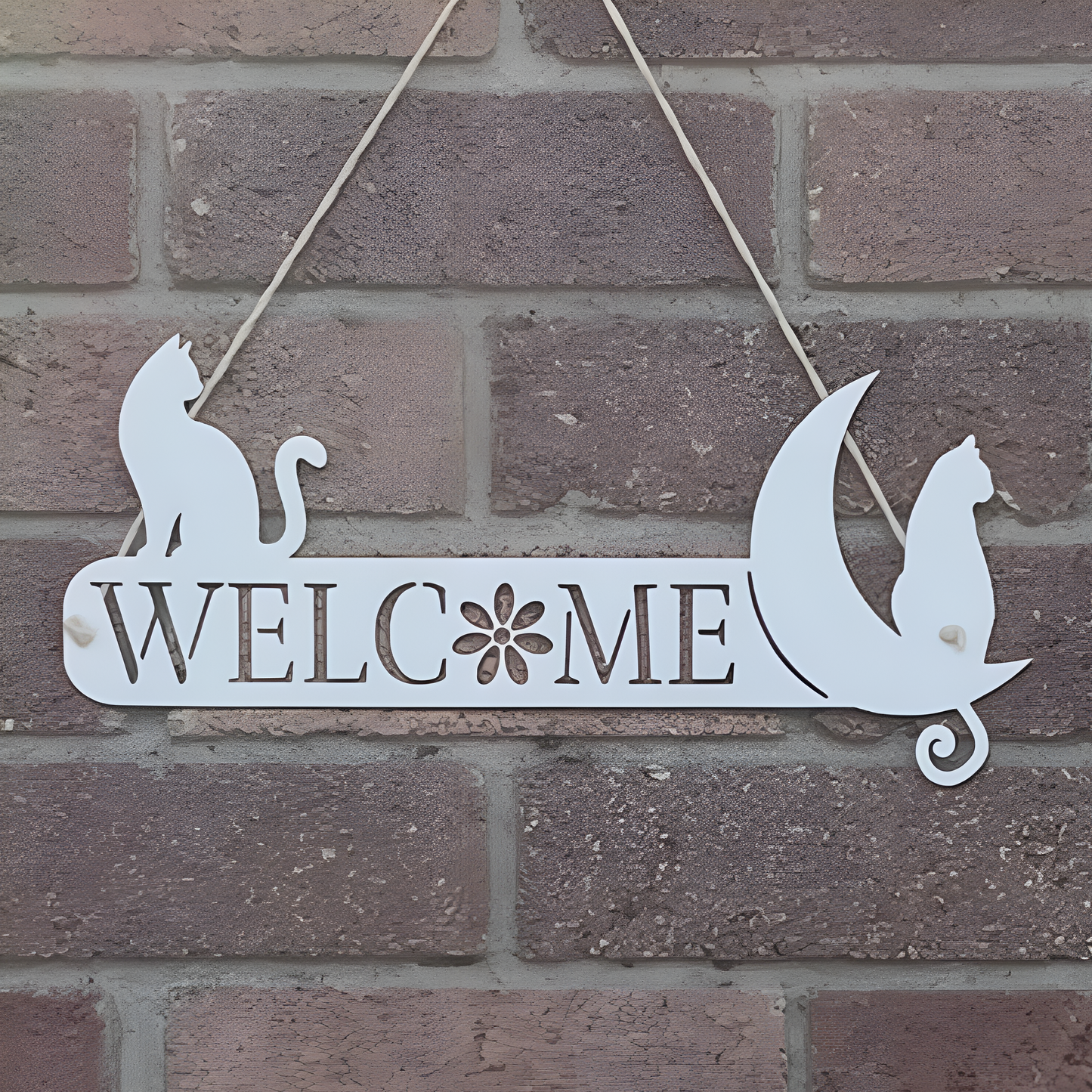Cat's Welcome Metal Sign
