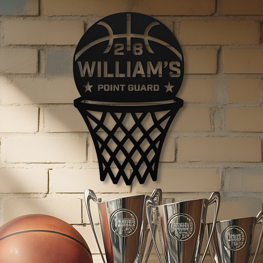 Basketball Metal Sign