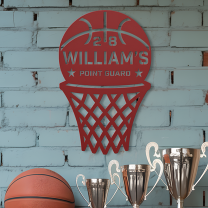 Basketball Metal Sign