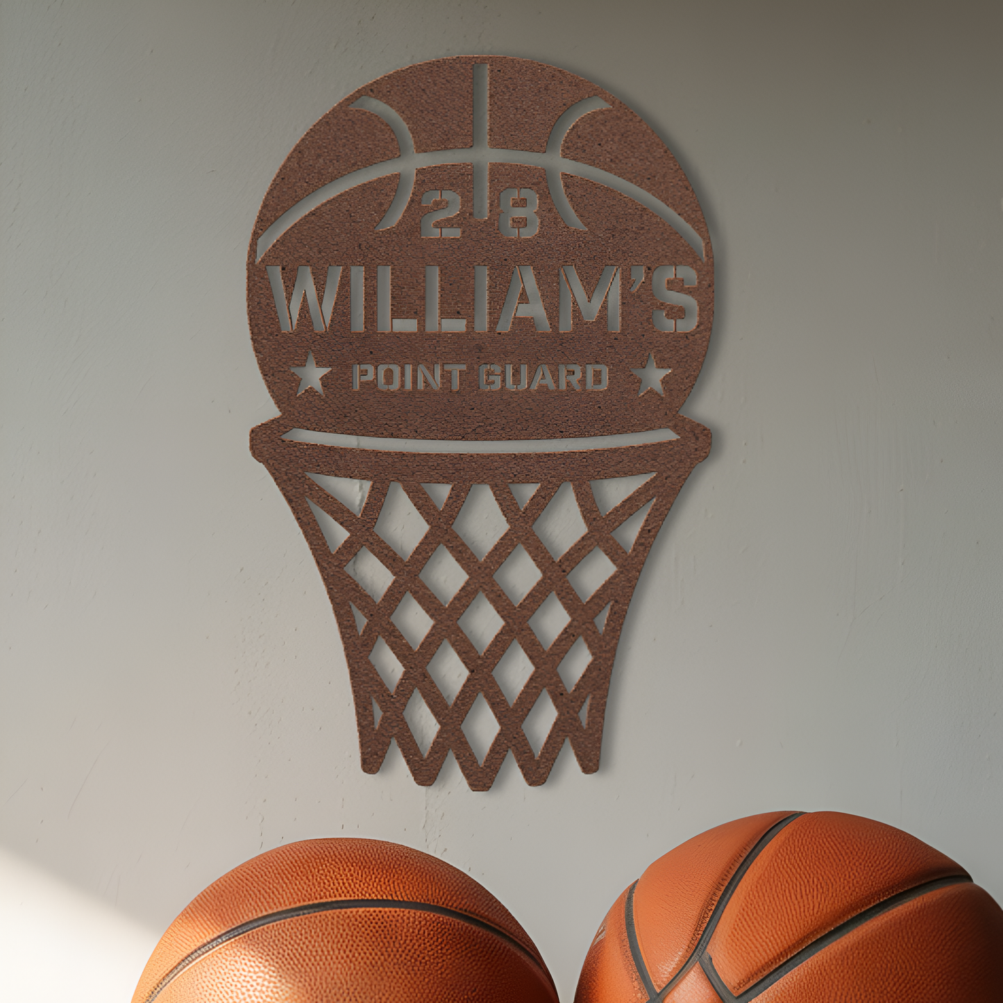 Basketball Metal Sign