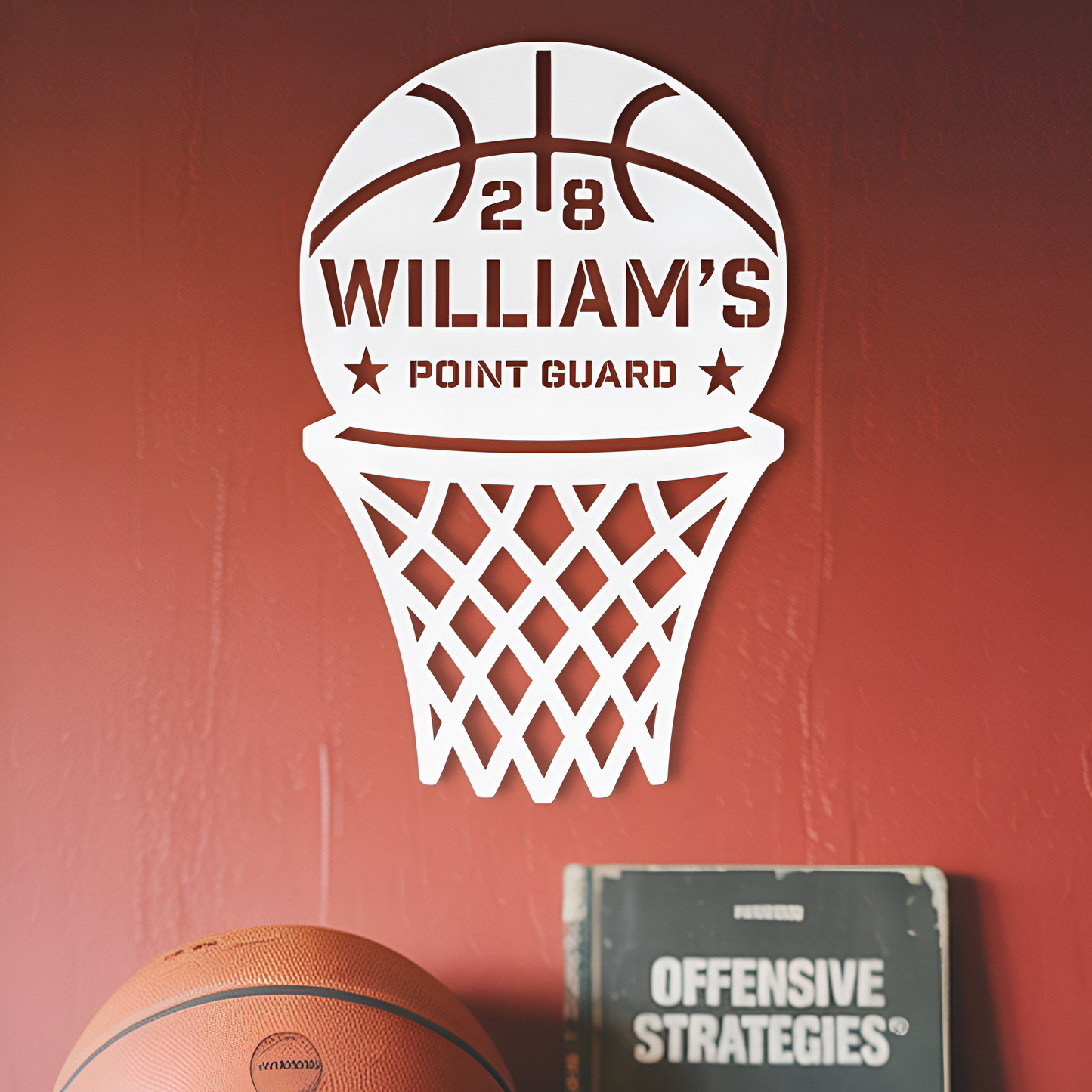 Basketball Metal Sign