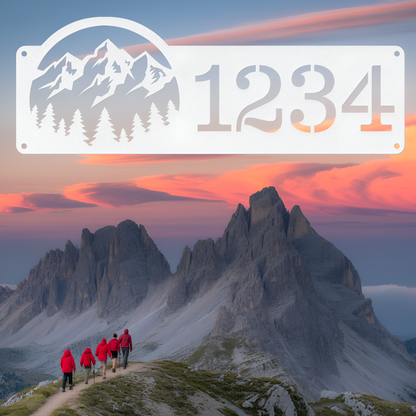 Mountain Scenery Address Sign