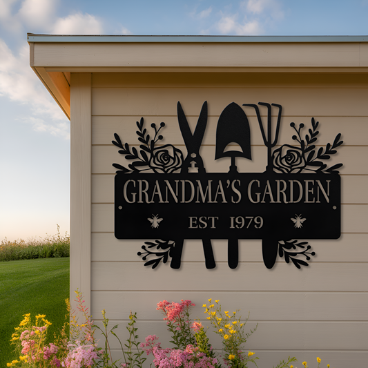 Garden Tools Metal Sign