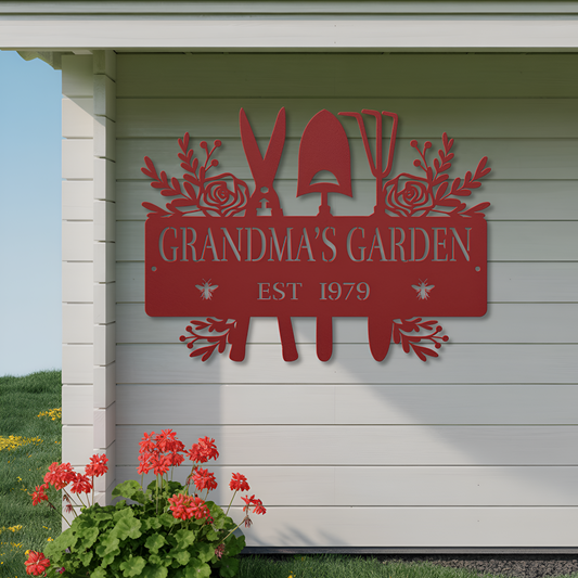 Garden Tools Metal Sign