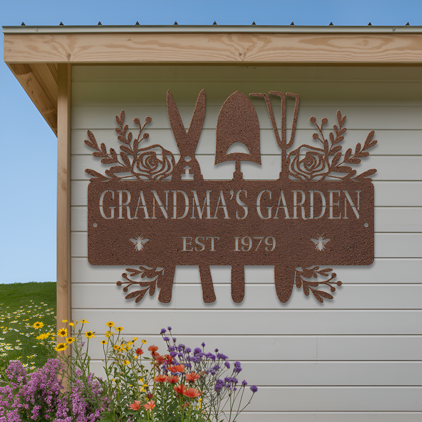 Garden Tools Metal Sign
