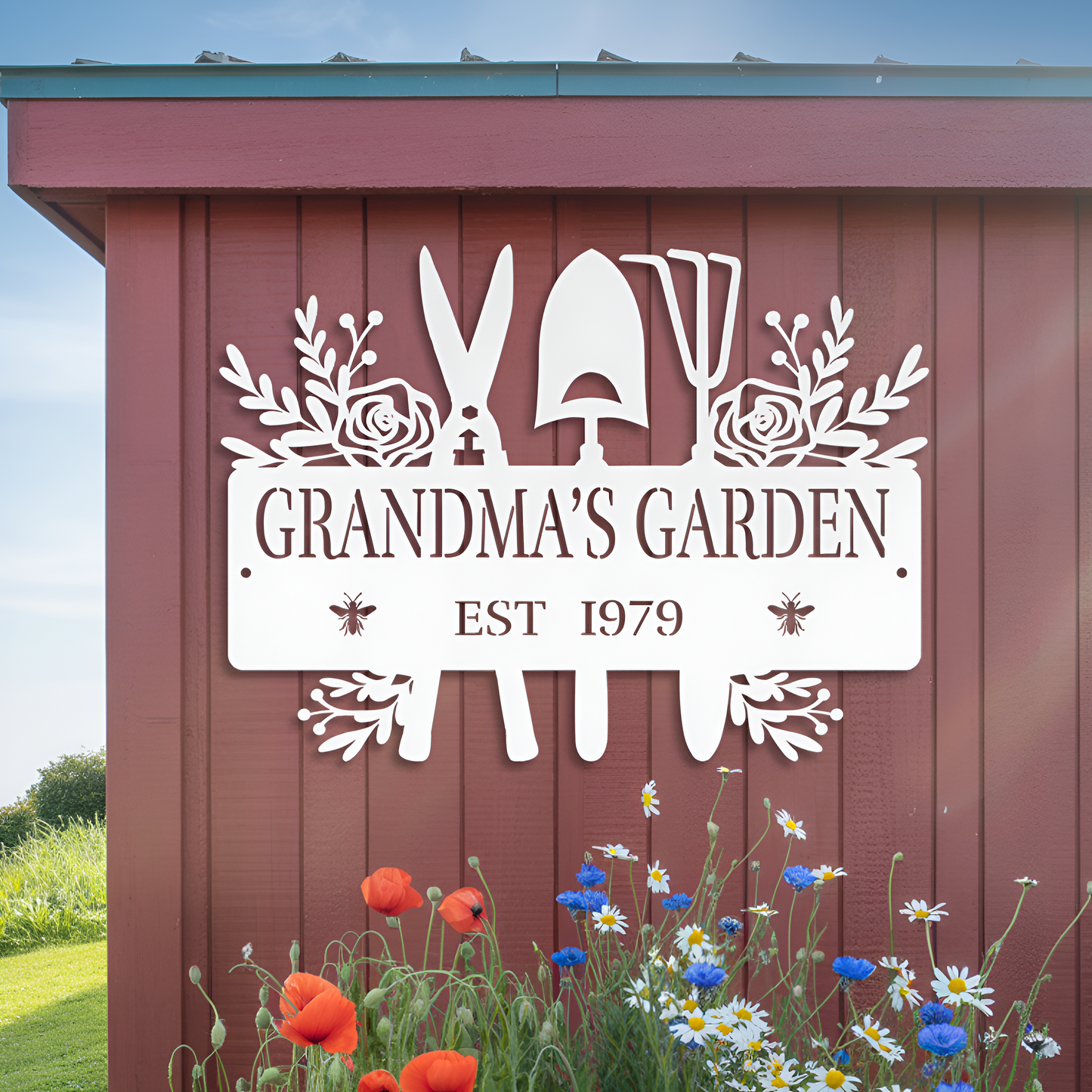 Garden Tools Metal Sign