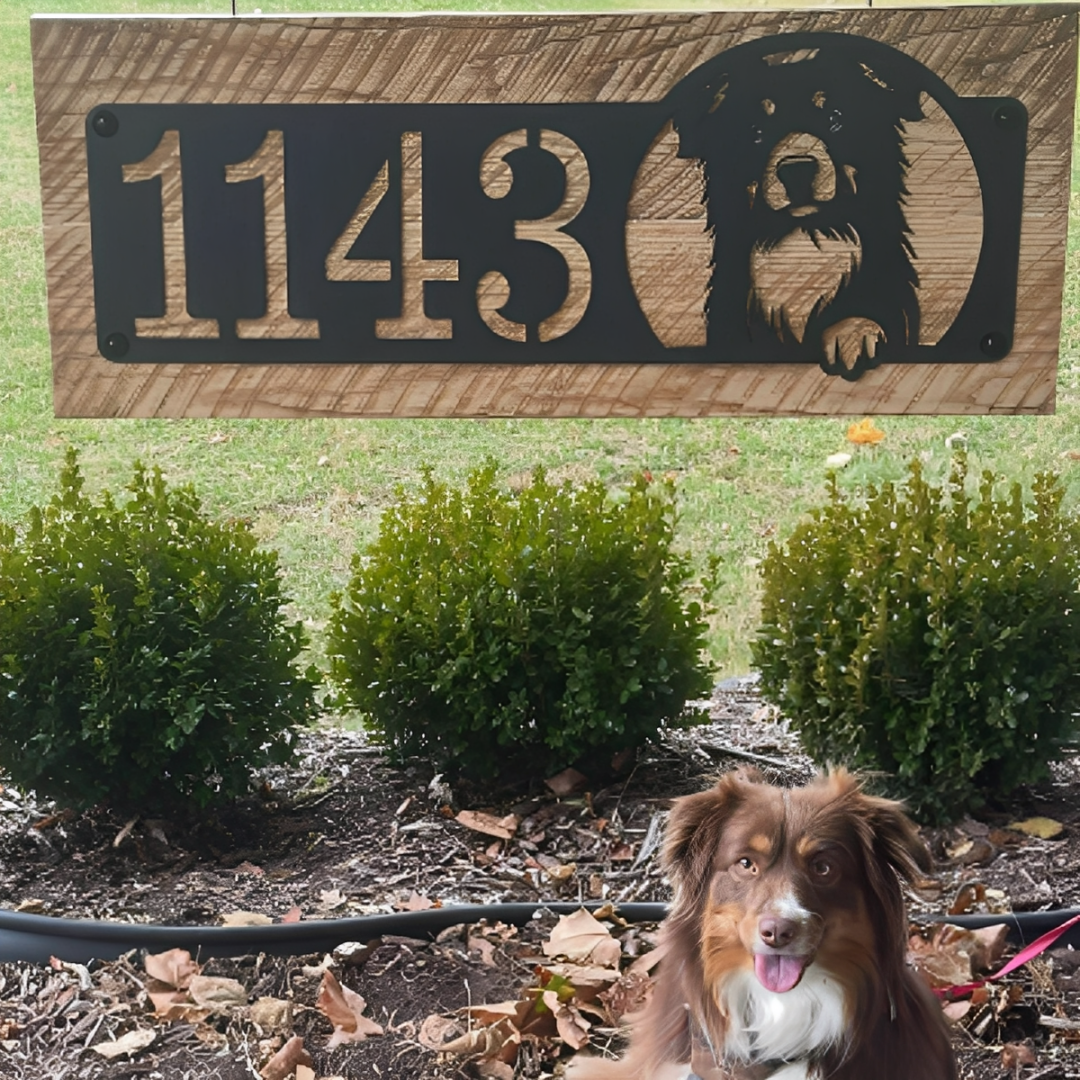 Dog Address Metal Sign