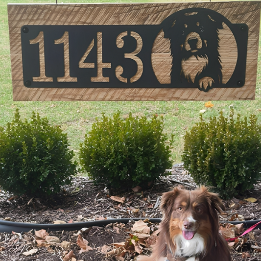 Dog Address Metal Sign