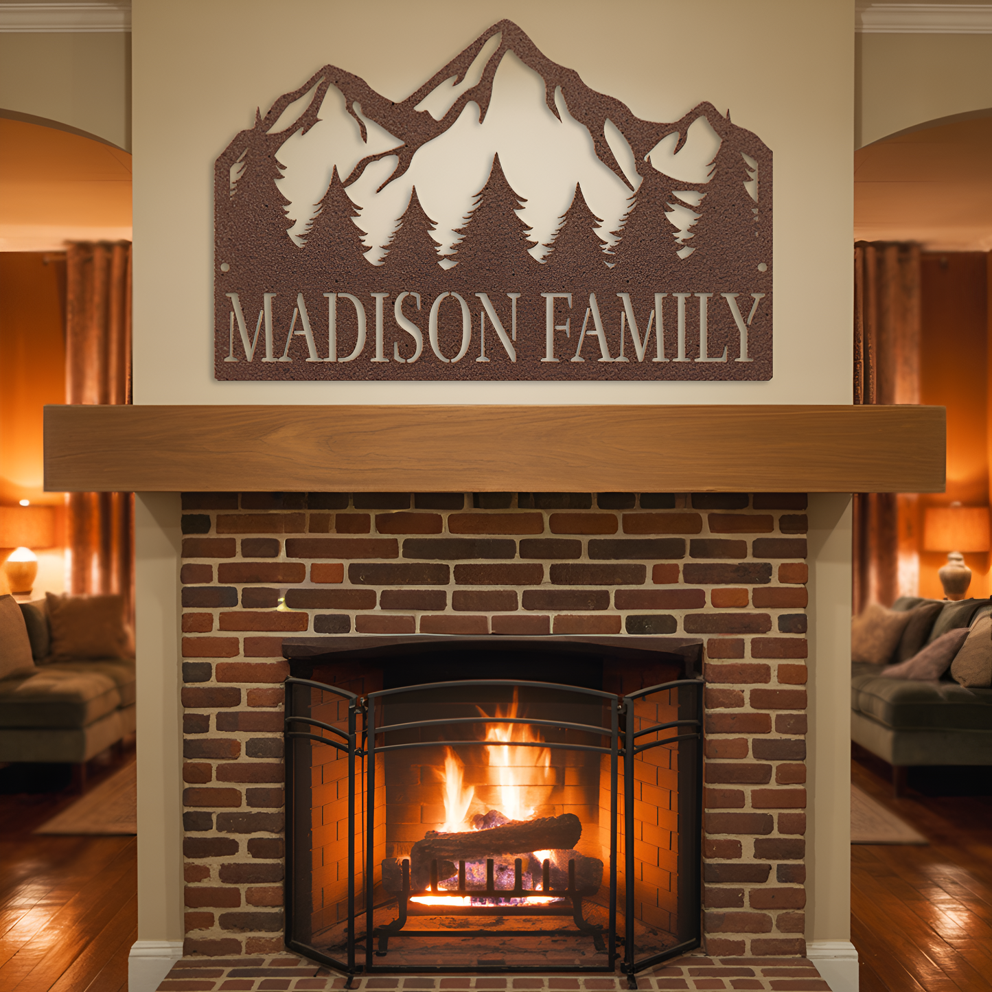 Mountain View  Metal Sign