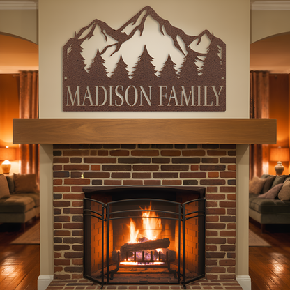 Mountain View  Metal Sign