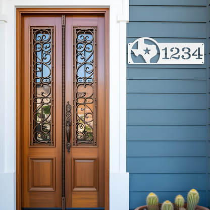 Texas Address Metal Sign